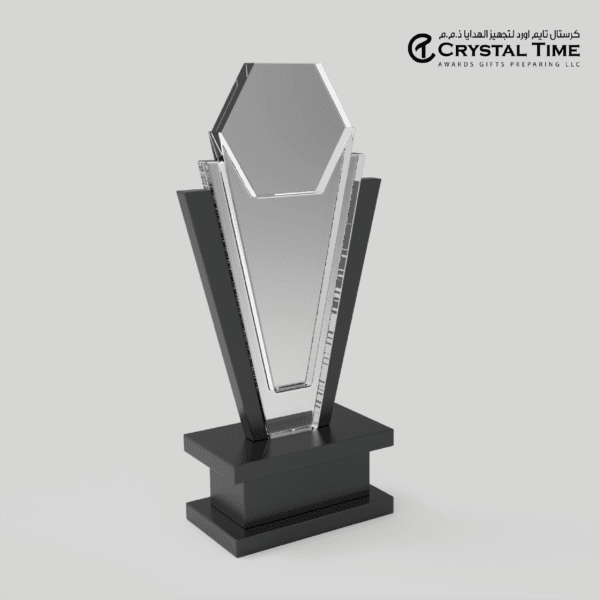 Hexagon Top Crystal Trophy 